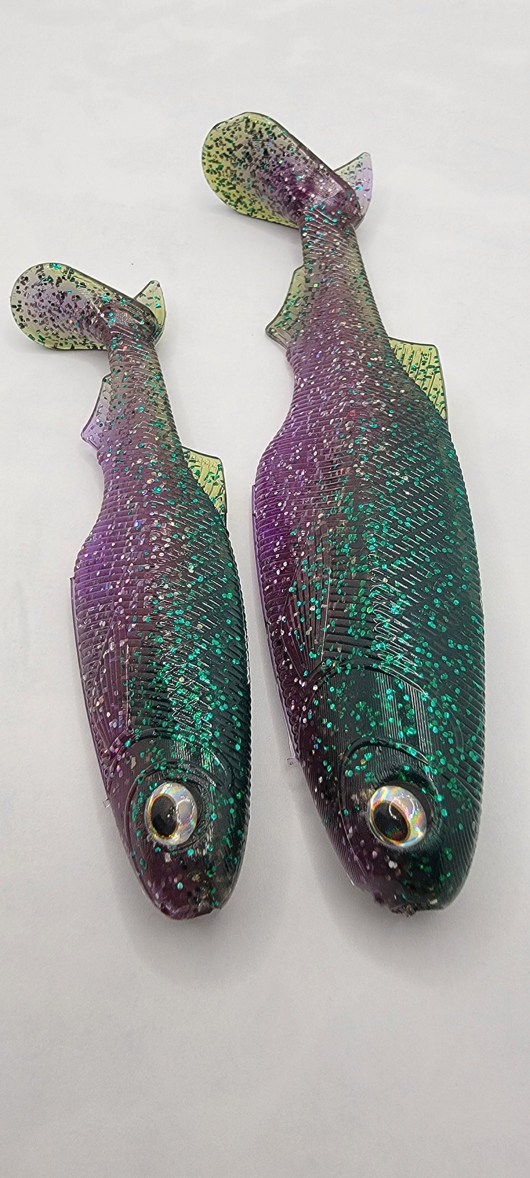 Sparkly green and purple