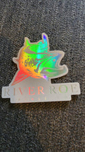 Load image into Gallery viewer, River Roe Sticker - White Holographic 4x4
