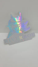 Load image into Gallery viewer, River Roe Sticker - White Holographic 4x4
