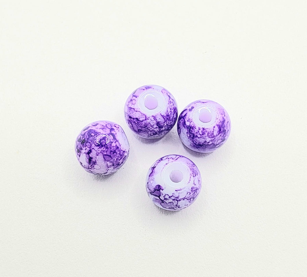 6mm Purple / White - Glass