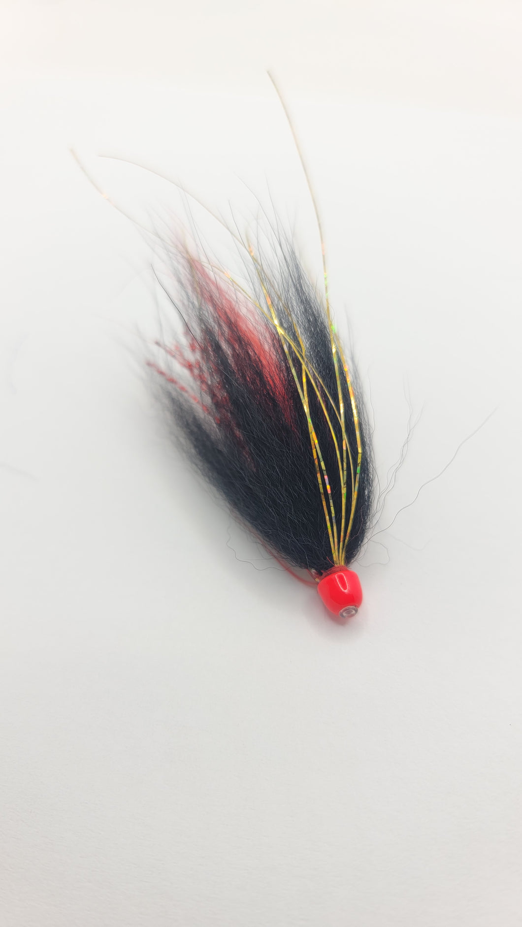 Neon Orange Head / Black Tube Fly